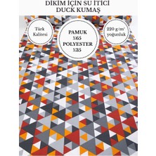 Fabricstown Desenli Su Itici Duck Kumaş | %65 Pamuk %35 Polyester | Masa Örtüsü, Runner ve Döşemelik Kumaş