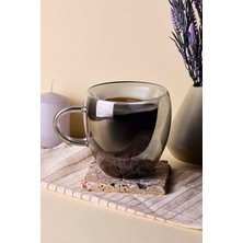 Perotti Füme Çift Cidarlı Kalpli Kupa 240 ml