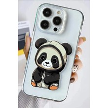 3gen Case Iphone 14 Pro Kılıf Desenli Şeffaf Silikon Kılıf Panda2