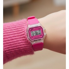 Q&Q Silikon Kayışlı 10 Atm Su Geçirmez Pembe Kız Çocuk Kol Saati