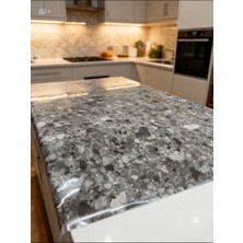 Çiftçi Plasmar Mermer Desenli - Kalın Şık Pvc 1,2 mm Masa Örtüsü