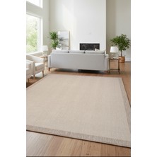Yeni Nesil Çerçeveli Sisal Yumuşak Dokuma Kilim Kaymaz Pamuk Taban Bordürlü Halı