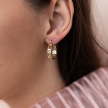 Oroline Kuyumculuk 14 Ayar Altın Grekli Kadın Küpe