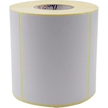 Hazır Al Hızlı Al Kuşe Etiket 100MM x 80MM Ruloda 500 Adet 40MM Çapında Baskısız Barkod Yazıcı Etiketi