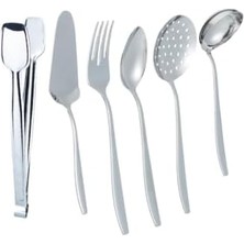 Paslanmaz Çelik 6 Parça Kepçe Kevgir Takımı