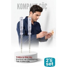 İlk El Grup 2'li Set Elektrik Kontrol Kalemi Tornavida Yıldız Düz Uçlu