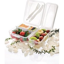 İlk El Grup Takeaway Ergonomik Asorti Çatal Bıçaklı Pratik Yoğurt Saklama Kabı