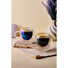 Perotti Colors 2'li Çift Cidarlı Fincanı 90 ml 4 Parça Set