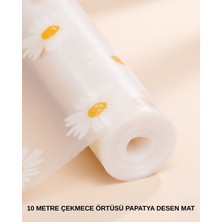 10 Metre Papatya Desenli Yapışmaz Kaydırmaz Çekmece Örtüsü