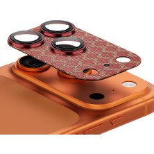 iPhone 17 Pro Uyumlu Benks Armorwarrior Armorgrid Serisi Kevlar Kamera Lens Koruyucu Turuncu