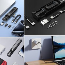 İlk El Grup Cep Tipi 60W Bas Aç Type-C,iphone Şarj,micro USB Hızlı Şarj Data Kablo Seti