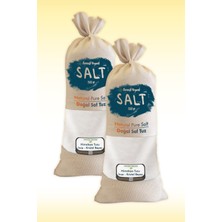 Zencefil Organik Bez Torba Himalaya Tuzu Sofralık Öğütülmüş Sofralık İnce Beyaz Renk 2 Kg.