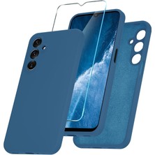 Galaxy S24 Plus Silikon Kılıf | Tam Koruma, Darbeye Dayanıklı | Ekran Koruyucu Dahil | Yumuşak, Çizilmeyi Önleyen Mikrofiber Iç Kaplama (Lacivert, Galaxy S24 Plus)