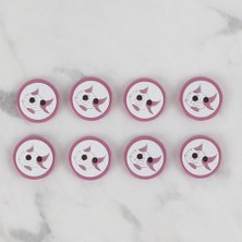 İlk El Grup Loren Crafts Vişne Çürüğü 8 Li Balık Düğme - 572