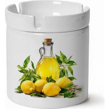 Sartre Art "blue Blanc Serisi" Mutfak  Tasarımlı Kokusuz Söndür At Küllük Kül Tablası