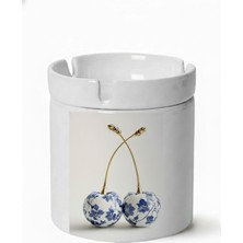 Sartre Art "blue Blanc Serisi" Kiraz Tasarımlı Kokusuz Söndür At Küllük Kül Tablası