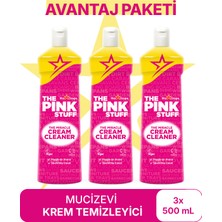 The Pink Stuff Mucizevi Krem Avantaj Paket 3 x 500 ml – Mutfak ve Banyo Için Krem Yüzey Temizleyici