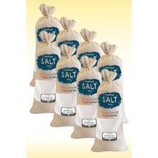 Zencefil Organik Himalaya Tuzu Bez Torbada İnce Çekim Beyaz Renk Yemeklik 8 x 1 kg