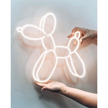 Balloon Dog Balon Köpek Neon LED Işık Dog Gece Lambası 30 cm