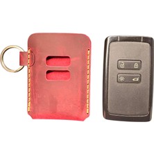 Minimalim Leather Craft Renault Deri Anahtarlık | El Yapımı Hakiki Deri Anahtar Kılıfı | Kişiselleştirilebilir Isim/plaka