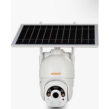  avenir 4g sim kartlı güneş panelli ptz güvenlik kamerası - 360 derece hareketli