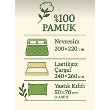Bella Home Kristal Çift Kişilik Ranforce Nevresim Takımı - 4 Parça - %100 Pamuk - Orijinal Lüks Kutu