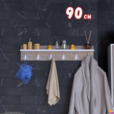 Modilayn Kedi Serisi 86,4X18CM 6’lı Banyo Askısı Seti | 18 Kancalı Raflı Düzenleyici Yer Tasarrufu.