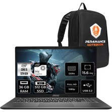 MSI Msı Modern 15 Intel Core I5 1334U 36GB 512GB SSD 15.6" Fhd Fdos Taşınabilir Bilgisayar & Per4 Çanta F13MG869XTRP332