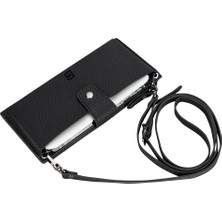 Gp Iguana Lozan Strap 6.5 Inch Uyumlu Deri Kartlıklı Kılıf Erc1 Siyah