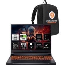 Acer Nitro V 16 Intel Core I5 14450HX 96GB 512GB SSD RTX4050/6GB 85W 16" Fhd+ 165Hz W11H Taşınabilir Bilgisayar & Per4 Çanta NHQTREY001P377