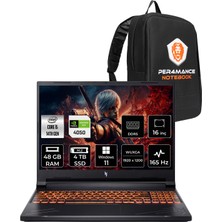 Acer Nitro V 16 Intel Core I5 14450HX 48GB 4tb SSD RTX4050/6GB 85W 16" Fhd+ 165Hz W11H Taşınabilir Bilgisayar & Per4 Çanta NHQTREY001P370