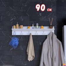 Modilayn Kedi Serisi (86,4X18 Cm) 18 Kancalı Banyo Askısı - 6'lı Set | Ekstra Düzen ve Yer Tasarrufu