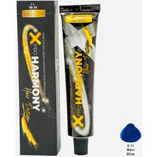 x Pro Harmony Tüp Boya 0.11 Blue Mavi Saç Boyası 60 ml