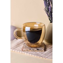 Perotti Amber Çift Cidarlı Kalpli Kupa 240 ml