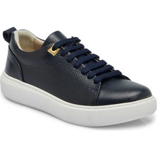 Tergan Lacivert Hakiki Deri Kadın Sneaker - K25S1AY68140-A38