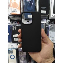 Elixem İphone 14 Pro Max Uyumlu Siyah Rubber Silikon Esnek Kamera Kısmı Açık Kılıf
