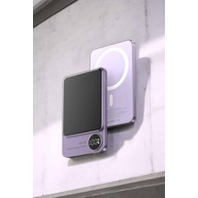 Bi Seyyar 22.5W Magsafe Kablosuz Şarjlı Powerbank Dijital Ekran ve Hızlı Şarj