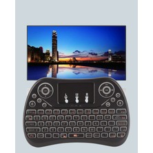 Bi Seyyar Işıklı Kablosuz Mini Klavye – 2.4 Ghz, Dokunmatik Mouse Özellikli