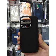 Elixem İphone 14 Pro Uyumlu Siyah Rubber Silikon Esnek Kamera Kısmı Açık Kılıf