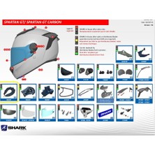 Shark Spartan Gt/gt Carbon/gt Pro Boyun Pedi IN50761P