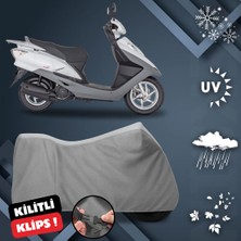 ULTRASHOP Mondial 100 Nt Turkuaz Su Geçirmez Motosiklet Brandası Dış Mekan Motosiklet Örtüsü