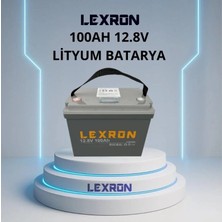 Lexron - Inges 12.8 Volt 100 Amper Lityum Akü - 12 Volt 100 Ah Lifepo4 Batarya