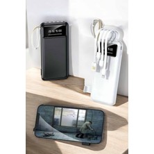 Bi Seyyar 20.000 Mah LED Işıklı LCD Ekran USB Girişli Type-C Lightning Powerbank