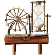 Bi Seyyar Dekoratif Dönme Dolap Biblolu Kum Saati