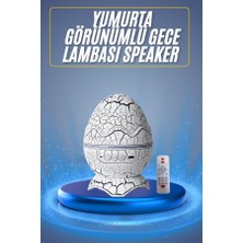 Bi Seyyar Bluetooth Hoparlör Dinozor Yumurtası Gece Masa Lambası Projektör