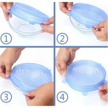 Bi Seyyar Silikon Yemek Saklama Kapak Seti 6 Adet