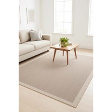 Yeni Nesil Çerçeveli Sisal Yumuşak Dokuma Kilim Kaymaz Pamuk Taban Bordürlü Halı