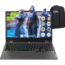 Lenovo Loq 15IAX9 I5-12600HX RTX3050 95W 12GB Ram 512GB SSD 15.6" Fhd IPS 144Hz W11 83GS00PDTR Taşınabilir Bilgisayar