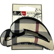 Özel Lastik Büyük Boy Kumaş Ekoseli Deniz Kabuğu Mandal Toka 201 271