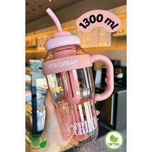 Comprox 1300ML Ice Cream Detox Su Şişesi - Spor Matara, Bpa Free ve Taşınabilir Tasarım